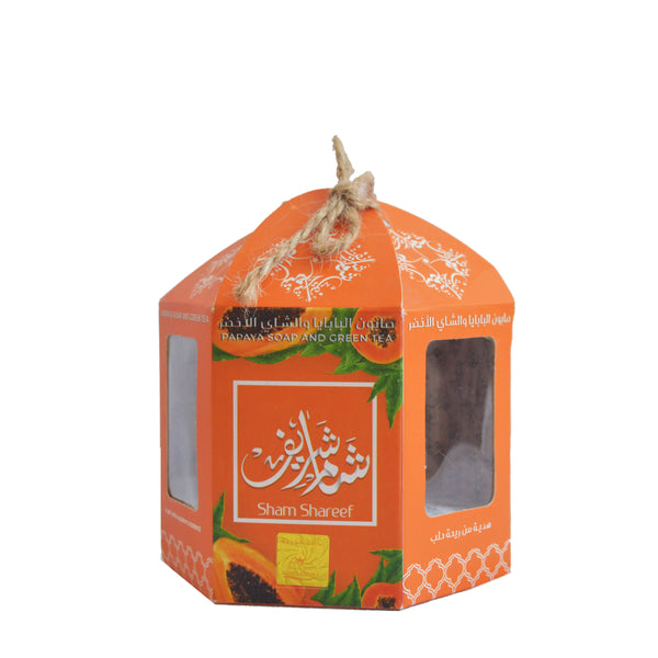 Papaya and Green Tea Soap by Sham Shareef | صابون البابايا والشاي الأخضر من شام شريف