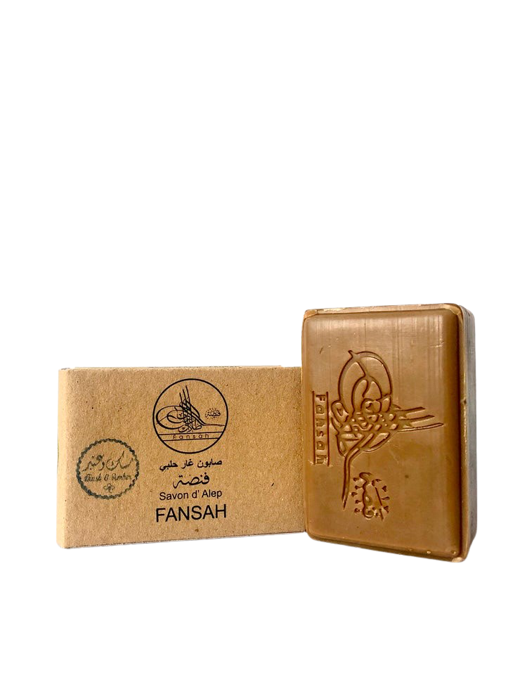 Musk & Amber Scented Aleppo Laurel Soap | صابون غار حلبي معطر برائحة المسك والعنبر